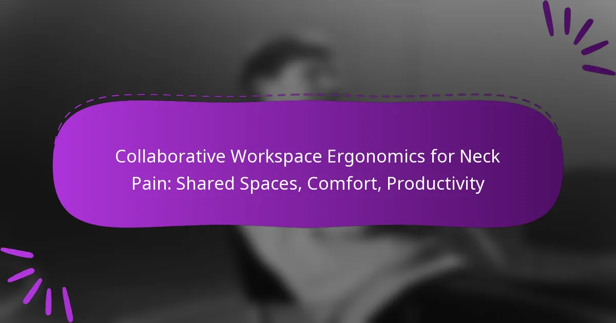 Collaborative Workspace Ergonomics for Neck Pain: Shared Spaces, Comfort, Productivity