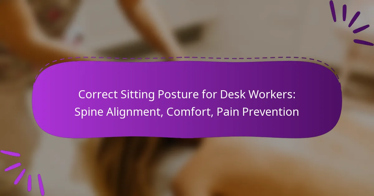 Correct Sitting Posture for Desk Workers: Spine Alignment, Comfort, Pain Prevention
