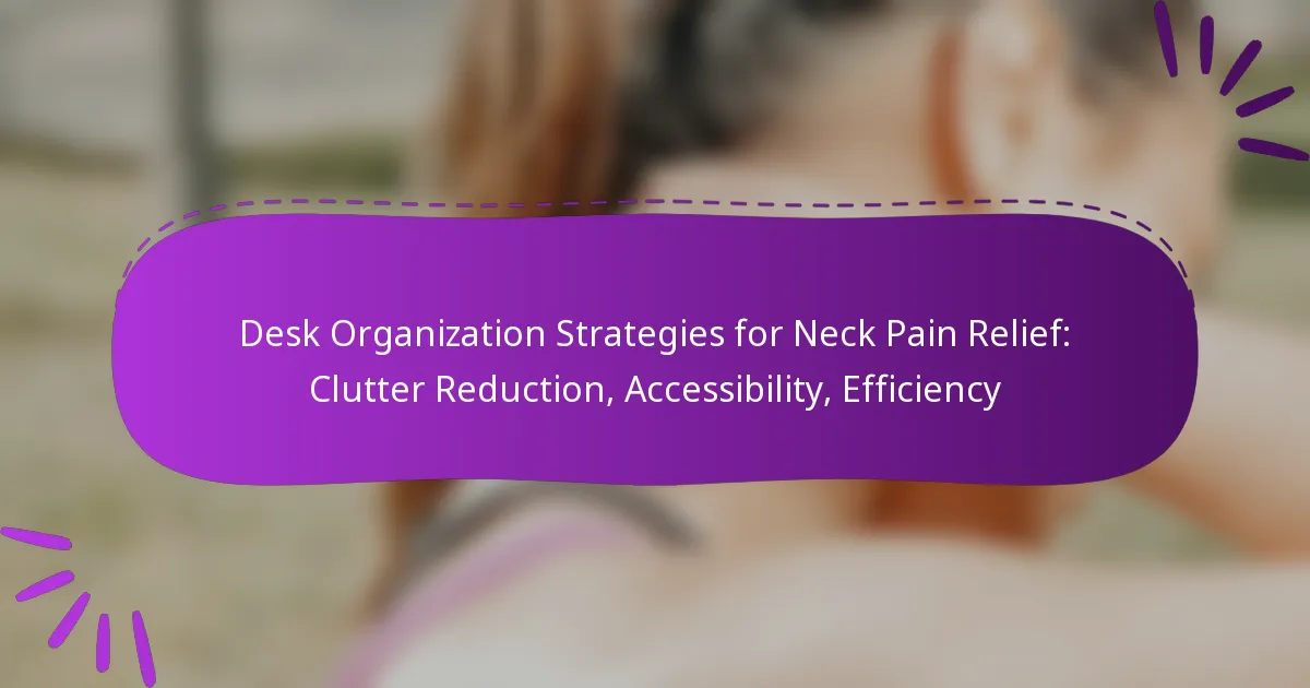 Desk Organization Strategies for Neck Pain Relief: Clutter Reduction, Accessibility, Efficiency