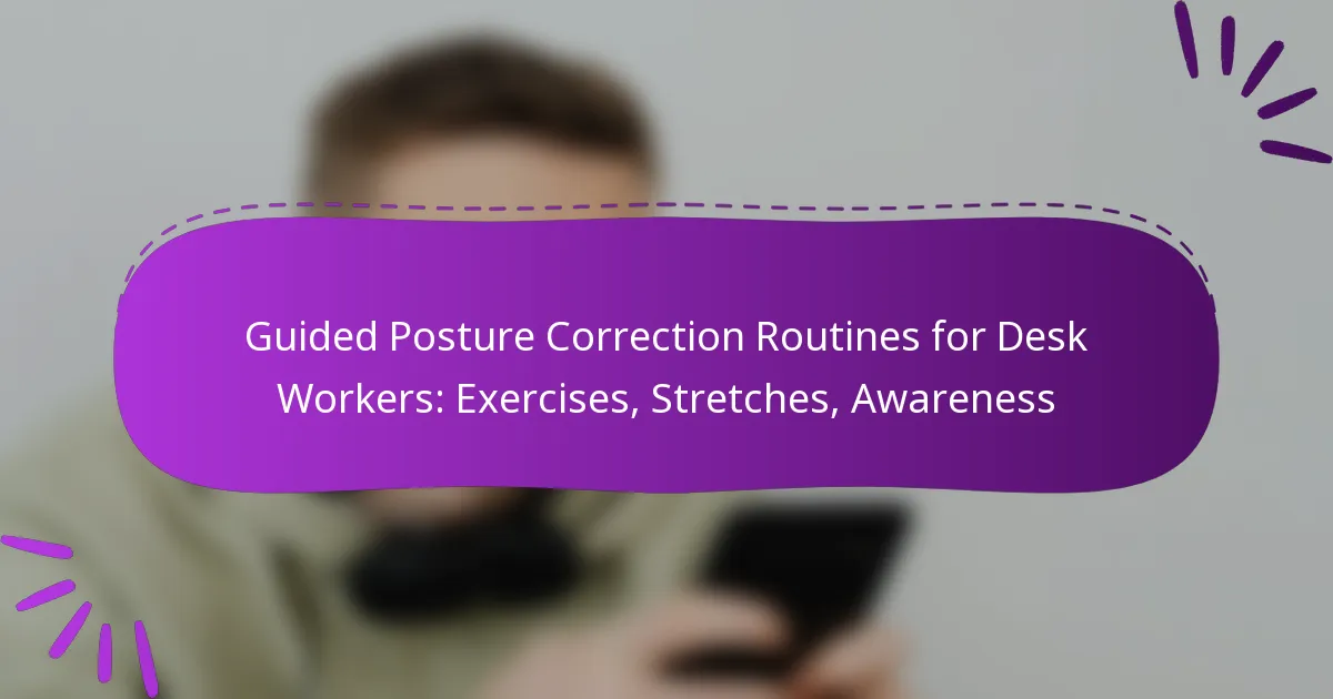 Guided Posture Correction Routines for Desk Workers: Exercises, Stretches, Awareness