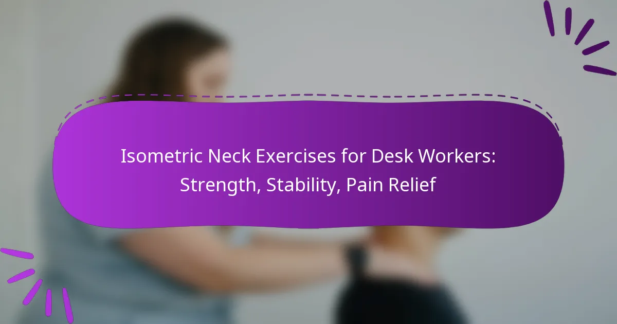 Isometric Neck Exercises for Desk Workers: Strength, Stability, Pain Relief