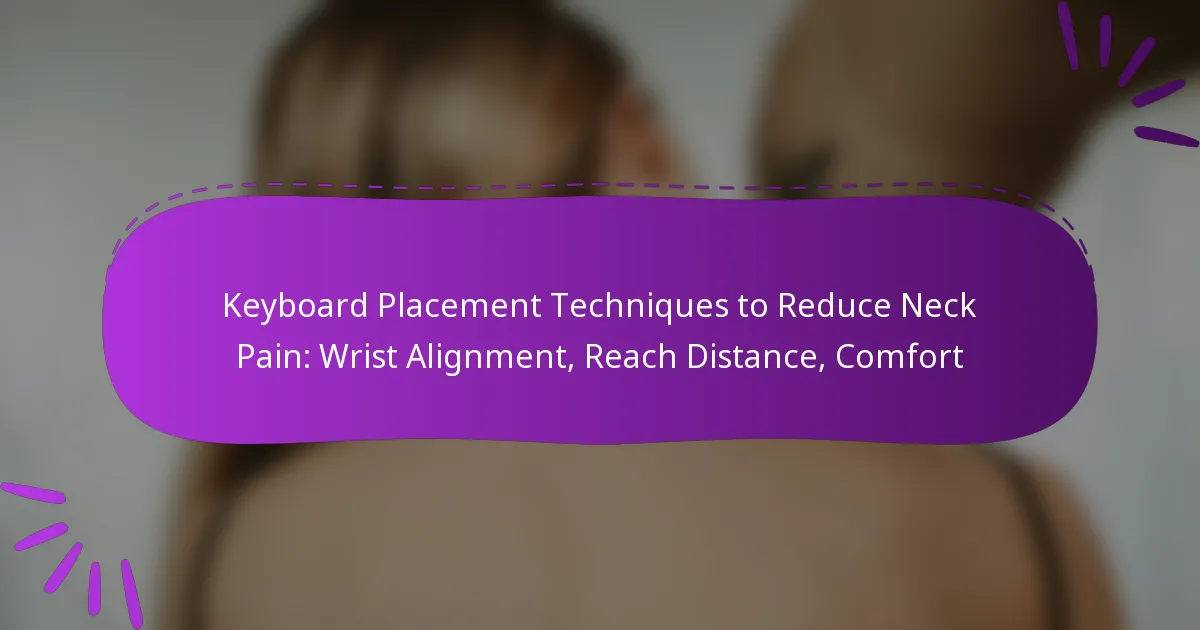 Keyboard Placement Techniques to Reduce Neck Pain: Wrist Alignment, Reach Distance, Comfort