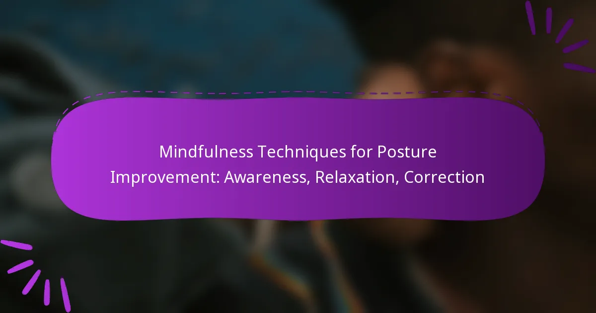 Mindfulness Techniques for Posture Improvement: Awareness, Relaxation, Correction