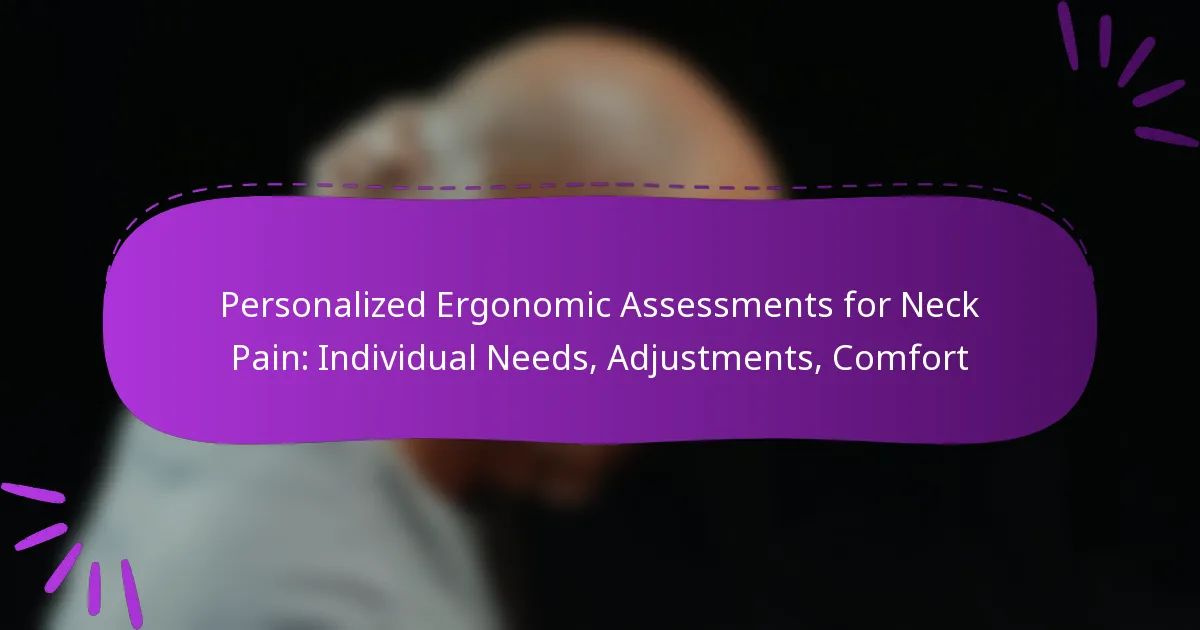 Personalized Ergonomic Assessments for Neck Pain: Individual Needs, Adjustments, Comfort