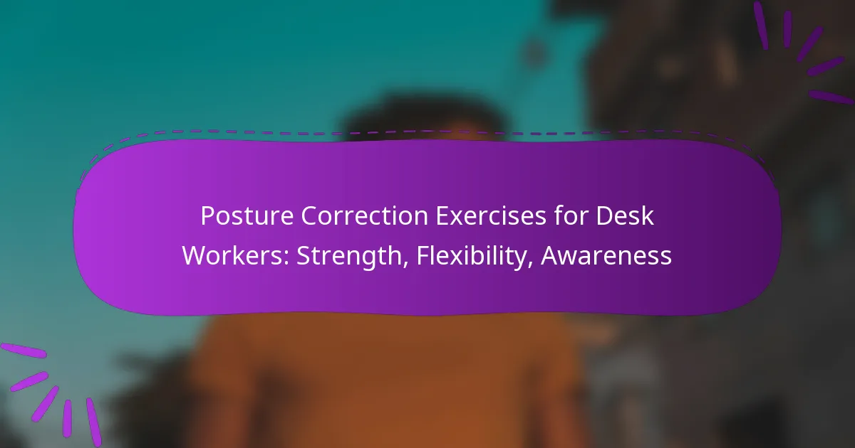 Posture Correction Exercises for Desk Workers: Strength, Flexibility, Awareness