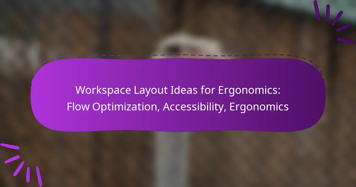 Workspace Layout Ideas for Ergonomics: Flow Optimization, Accessibility, Ergonomics