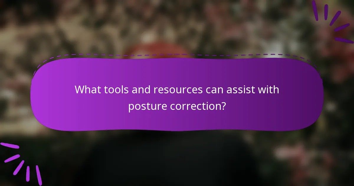 What tools and resources can assist with posture correction?